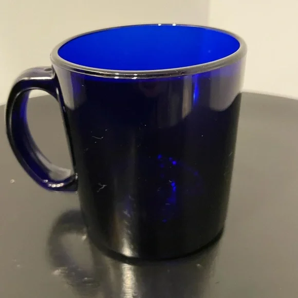 Cobalt Blue Vintage Coffee Mug Made In USA 12 Oz Heavy - Picture 4 of 5